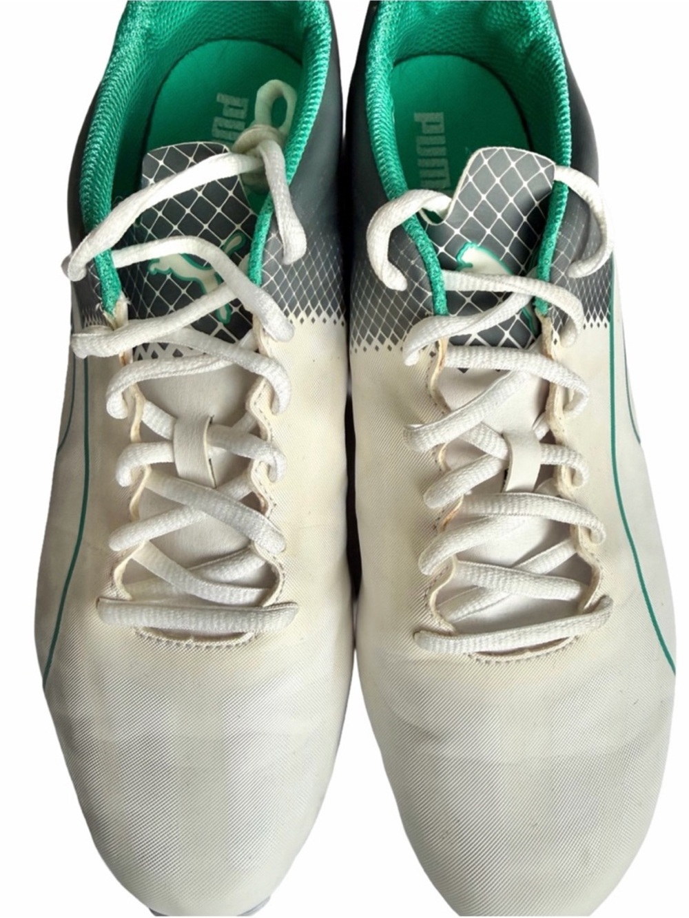 Puma Mercedes AMG Petronas evoSpeed 1.4 White Teal Motorsport Sneakers Men 10.5